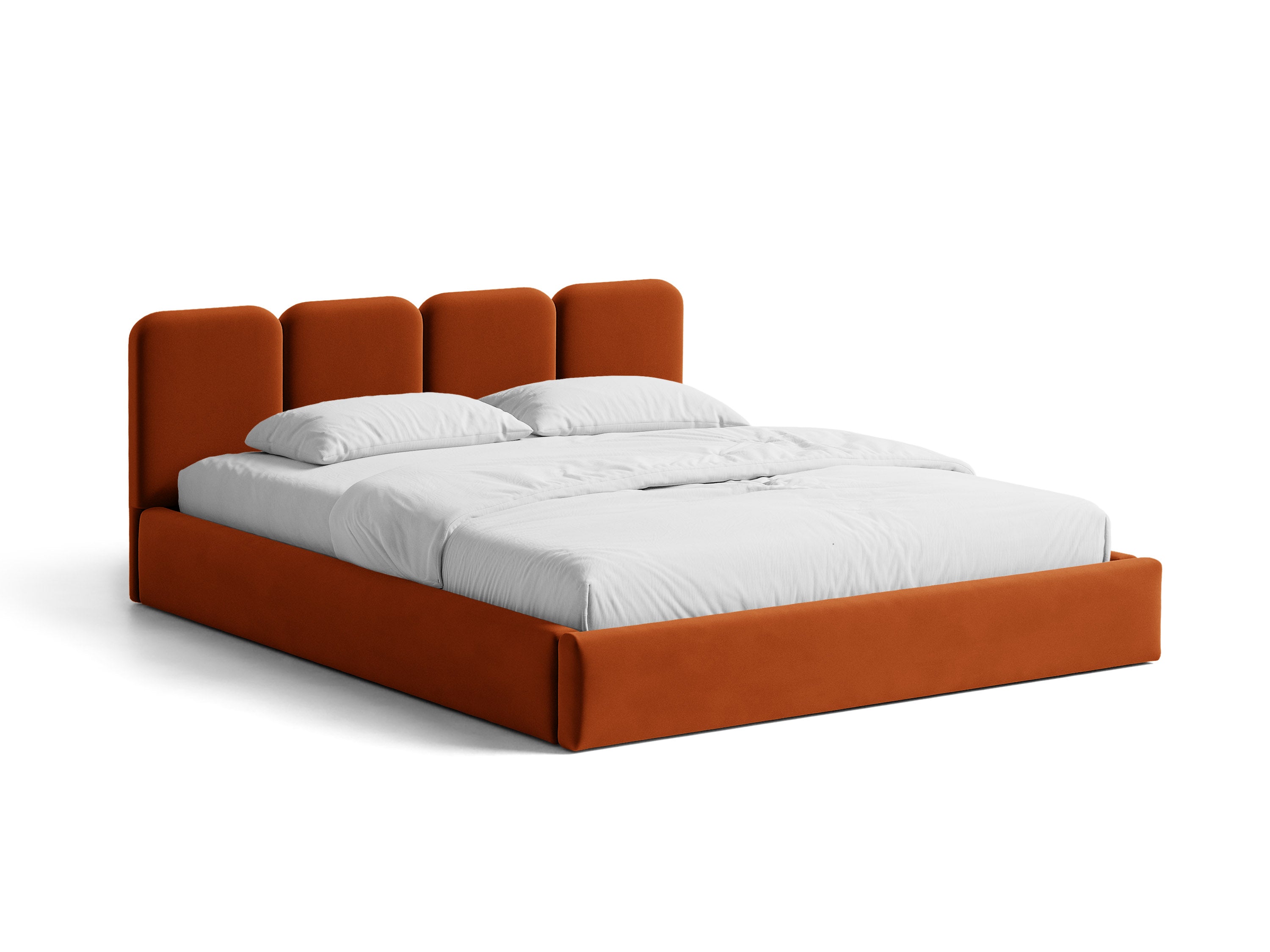 Micadoni Stauraumbett mit Kopfteil Saga Samt Magic Velvet Kastanienbraun 160x200