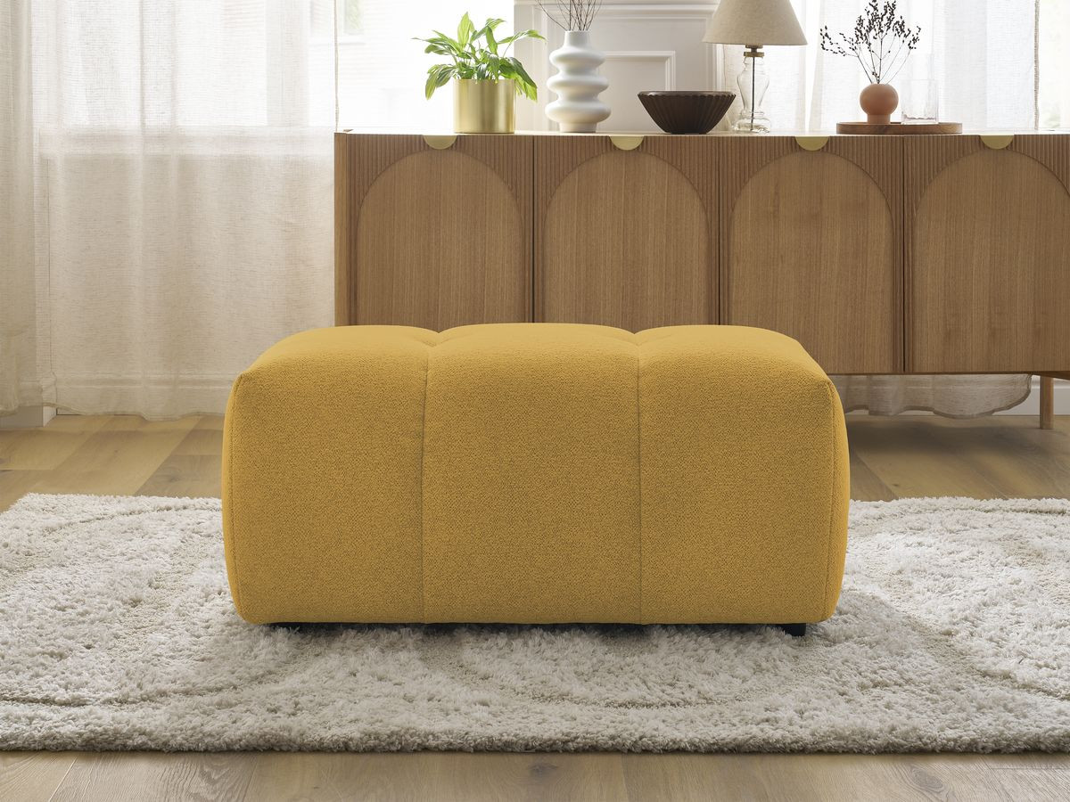 Bobochic Roxelane Pouf Melange-Stoff Gelb