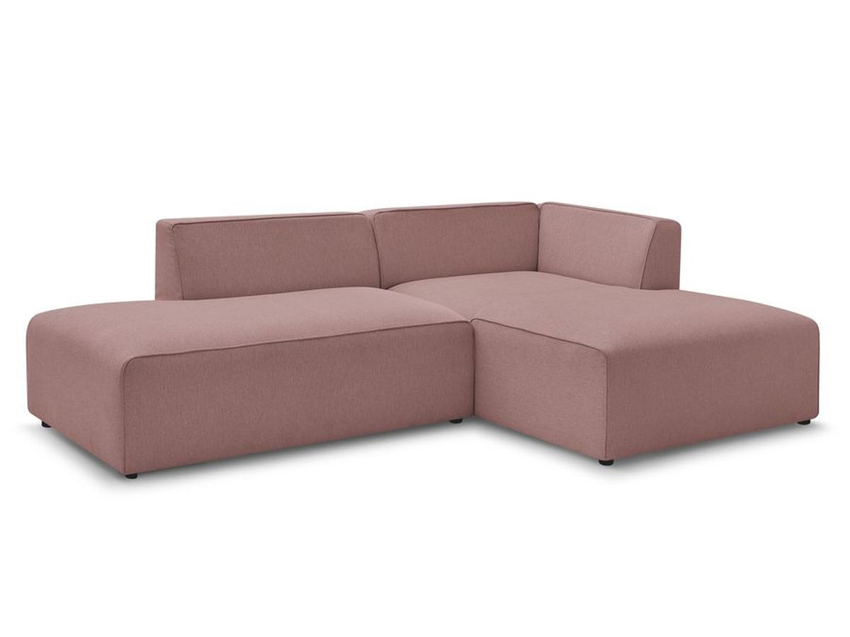 Bobochic Megeve Ecksofa Melange-Stoff Rosa Ecke rechts