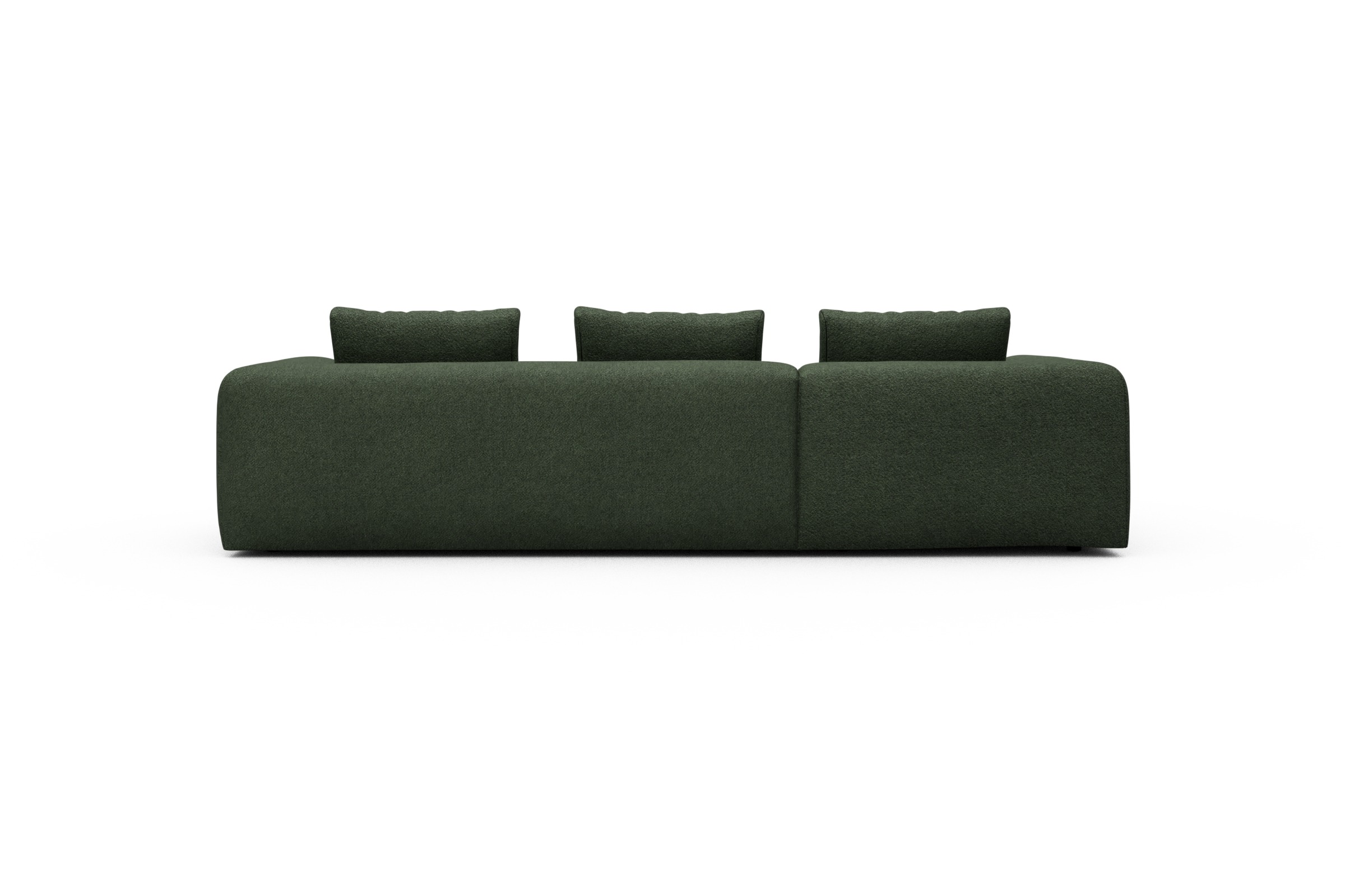 Ecksofa Fred Chaiselongue links mit 2,5-Sitzer Vanora-Deep-Green