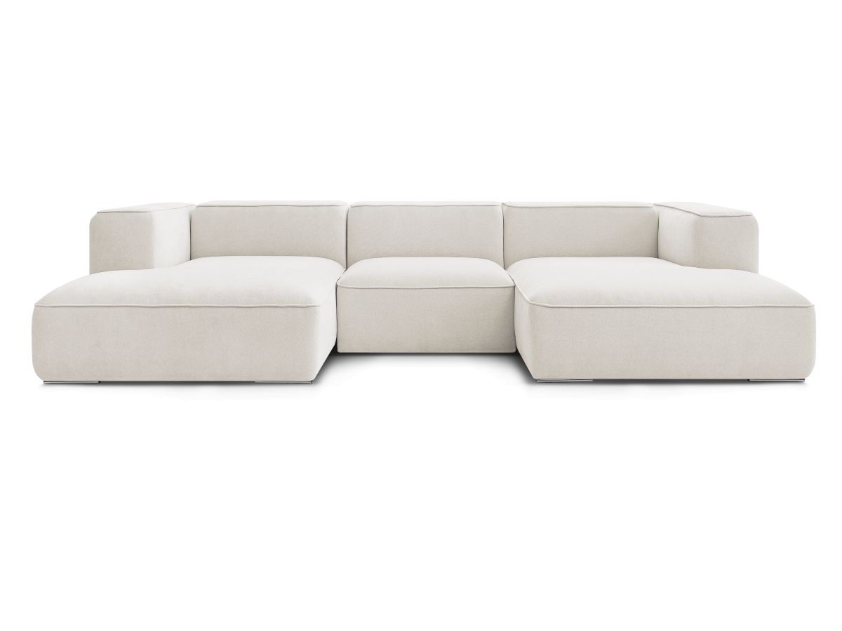 Bobochic Zephyr Wohnlandschaft Strukturstoff Weiß