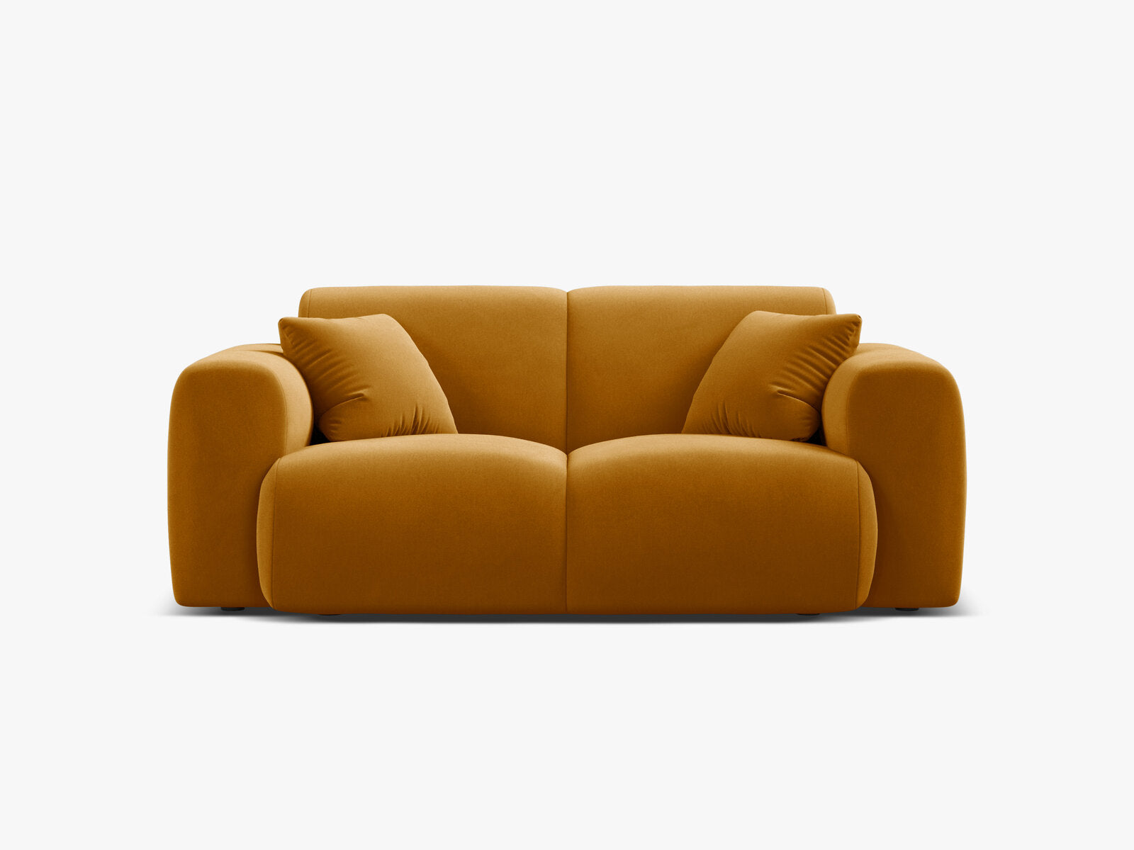 Micadoni Sofa Molino 2-Sitzer Samt Casino Gelb