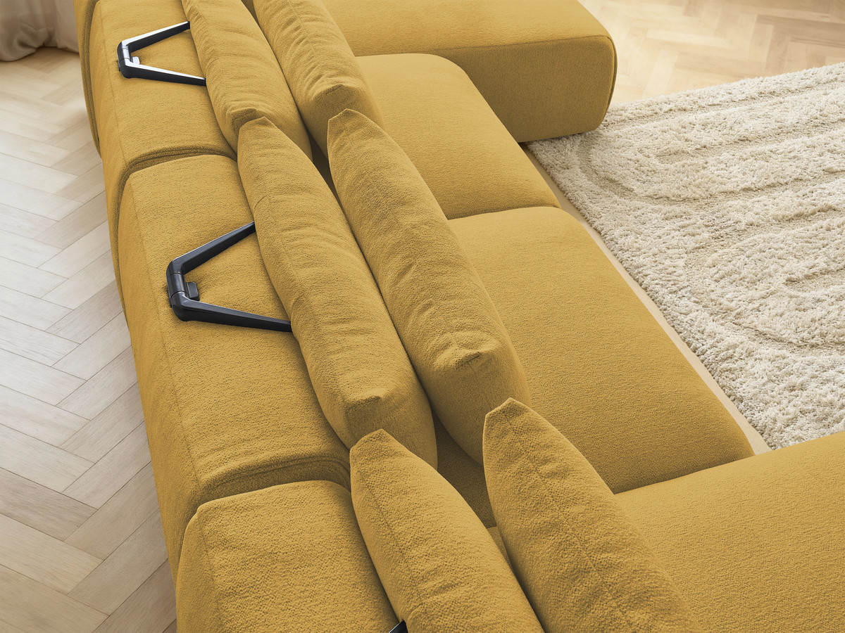 Bobochic Jana Wohnlandschaft Melange-Stoff Gelb