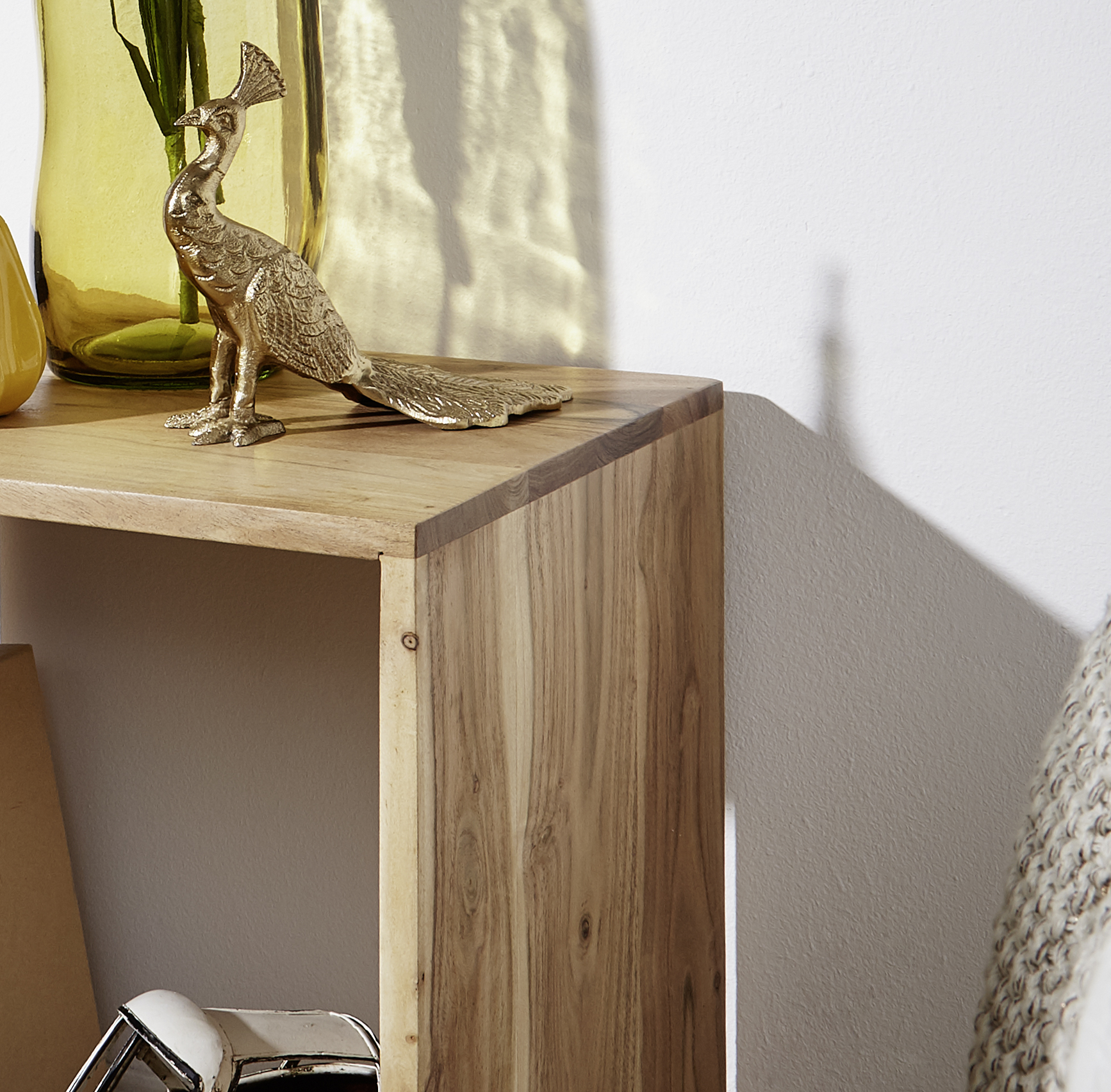 Standregal Aalvik Massivholz Akazie 43,5 × 33 × 43,5 cm