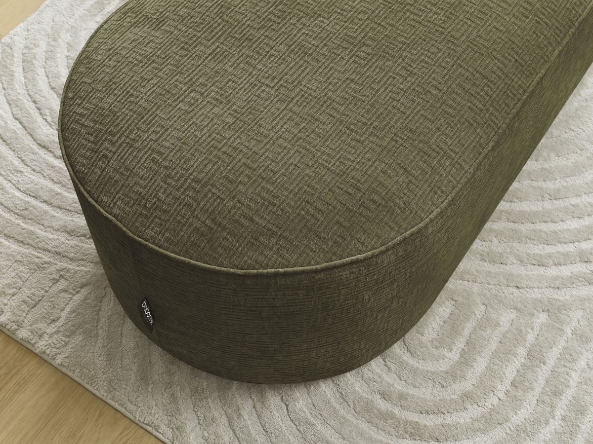 Bobochic Rousseau Pouf Strukturstoff Grün