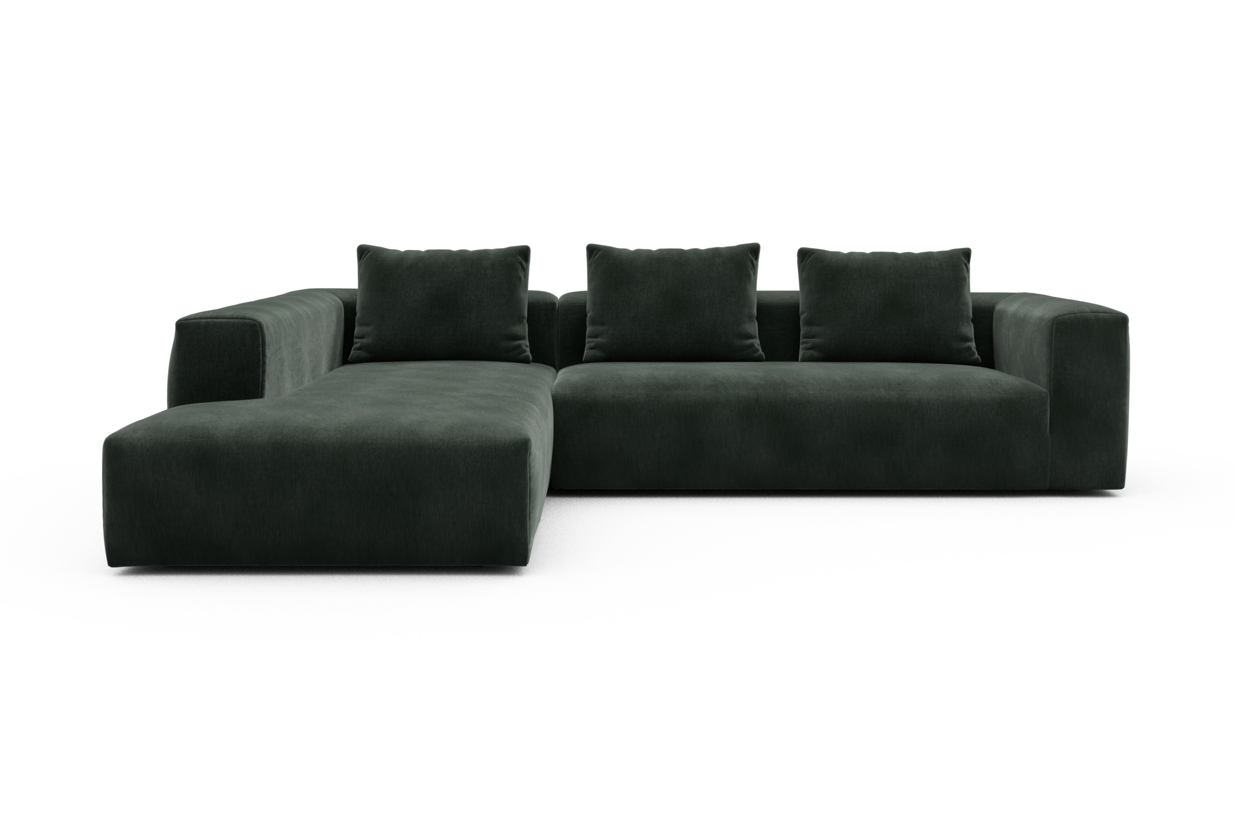 Skandi Home Ecksofa Fred Relax-Ecke links mit 2,5-Sitzer Smooth-Laurel-Green moebelfaktor