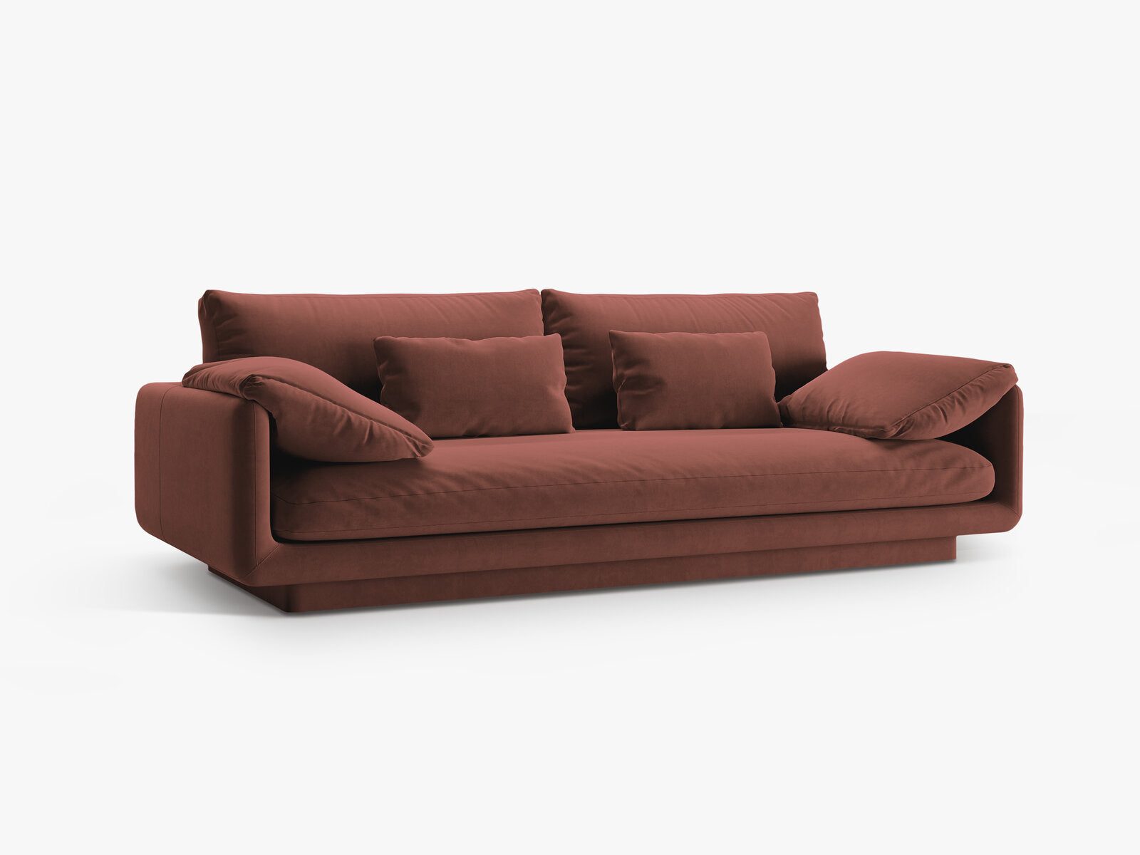 Micadoni Sofa Torino 3-Sitzer Samt Cuoio