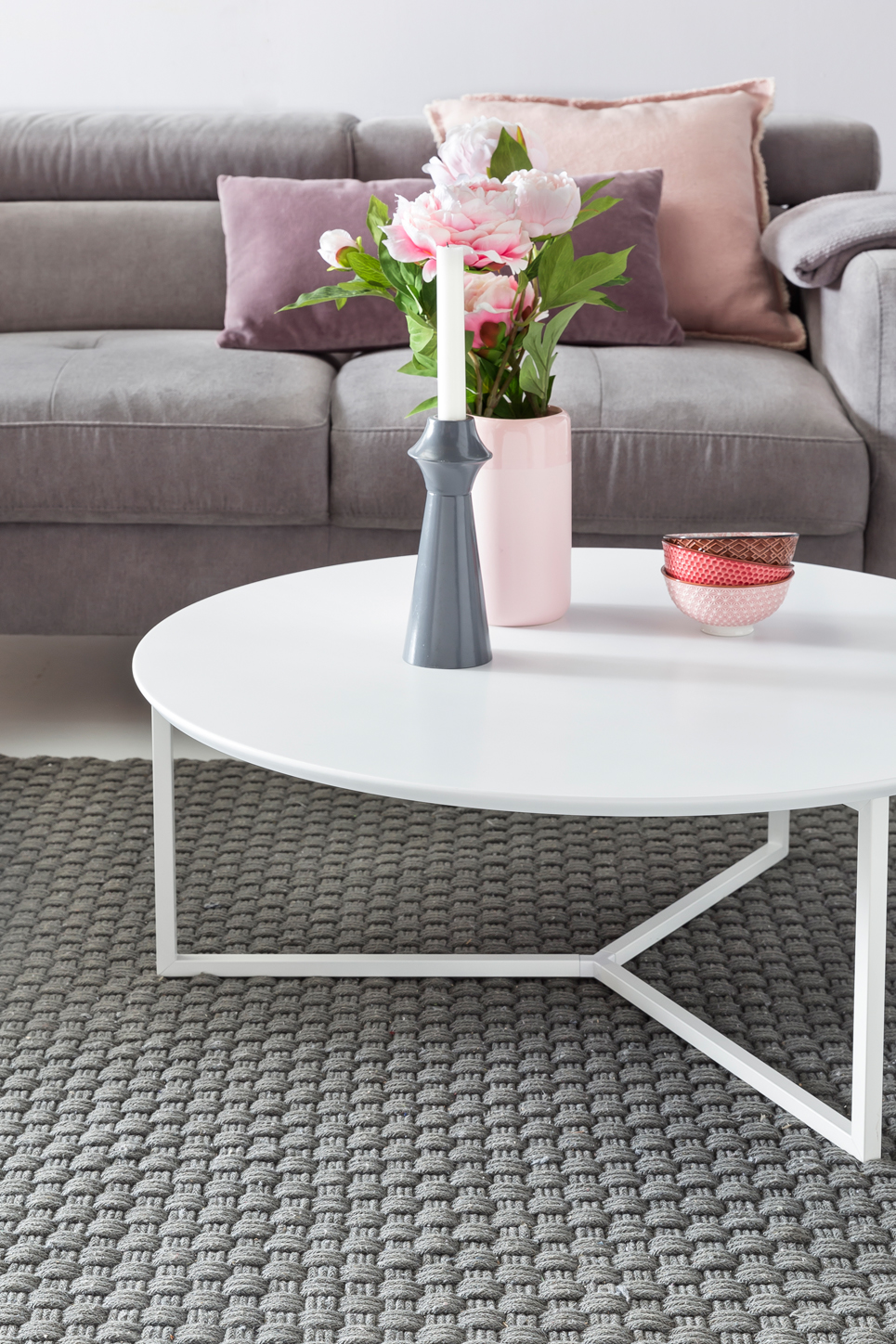 Couchtisch Styrso Weiß Ø 80 cm