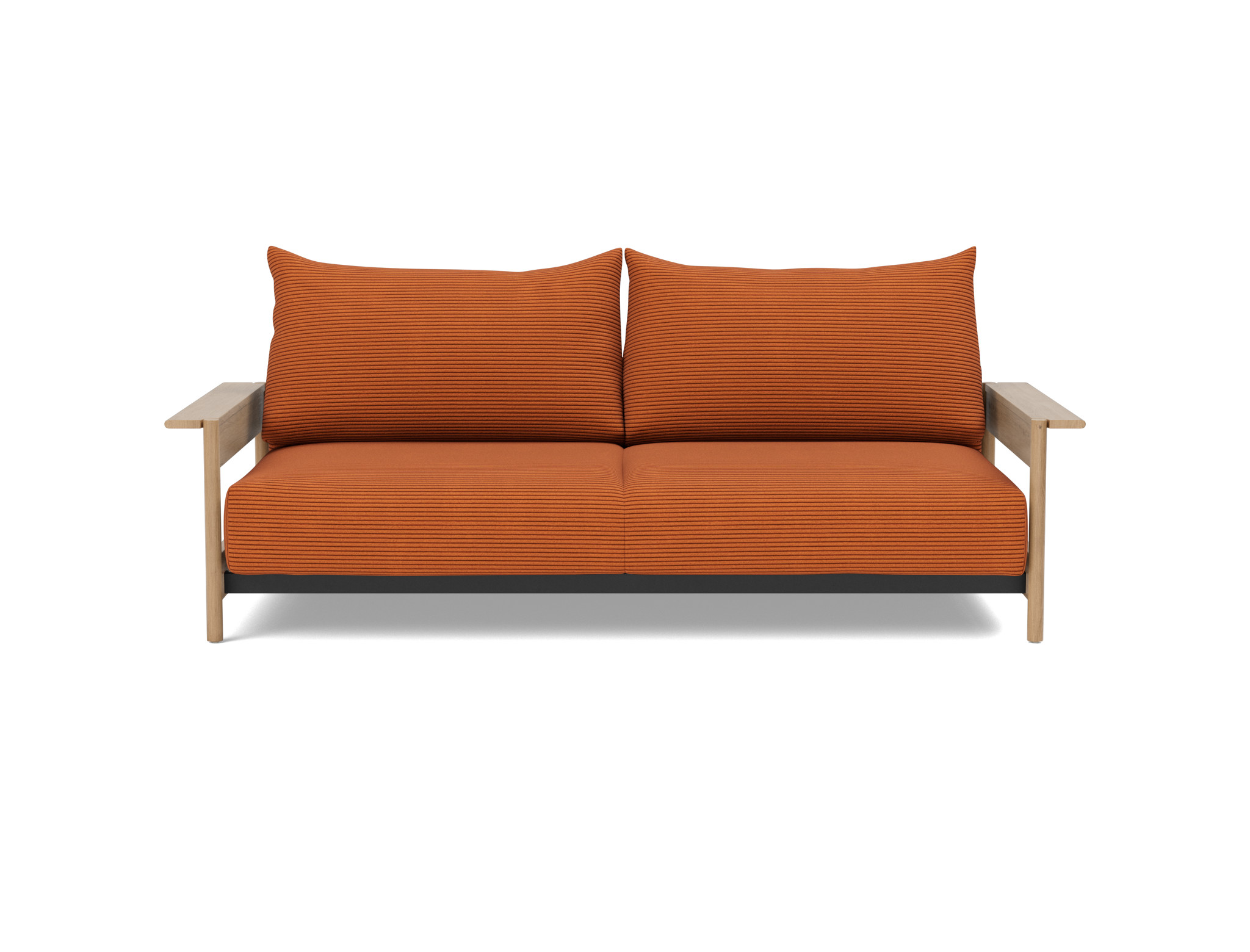 Schlafsofa Malloy Wood Kord Corduroy 595-Burnt-Orange