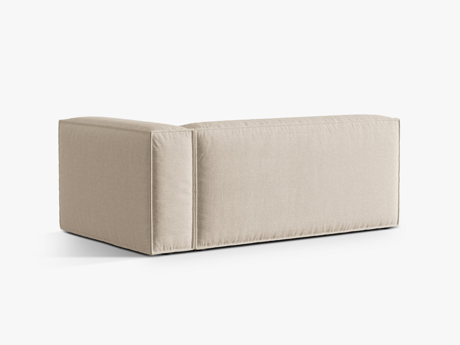 Micadoni Modul Nuria Groß 3-Sitzer Strukturierter Stoff Liberty Beige Rechts