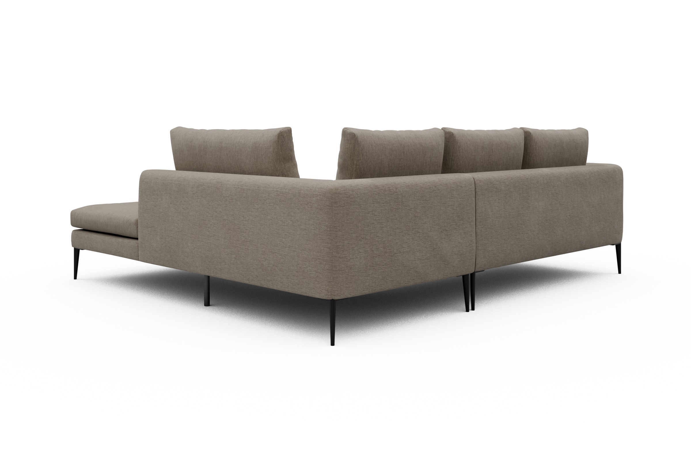 Ecksofa Paul Relax-Ecke rechts mit 2-Sitzer Smooth-Beige
