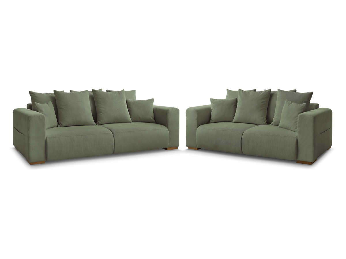 Bobochic Sidonie Sofa 5-Sitzer Cordsamt Grün
