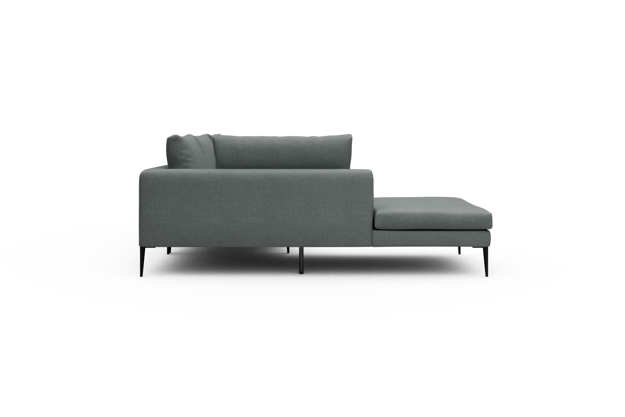 Ecksofa Paul Relax-Ecke rechts mit 3-Sitzer Denari-Soft-Grey