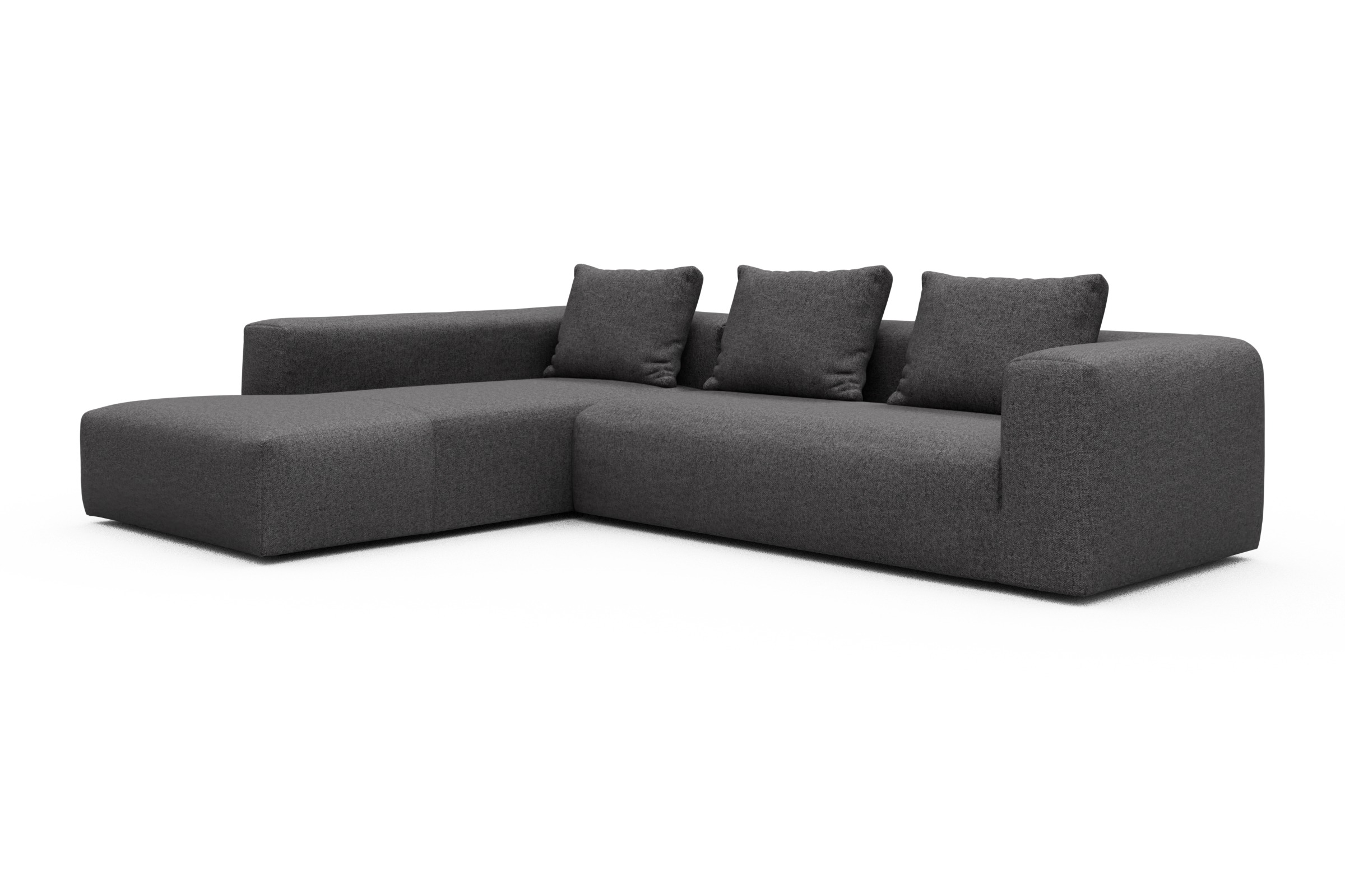 Ecksofa Fred Relax-Ecke links mit 2,5-Sitzer Sama-Antracite