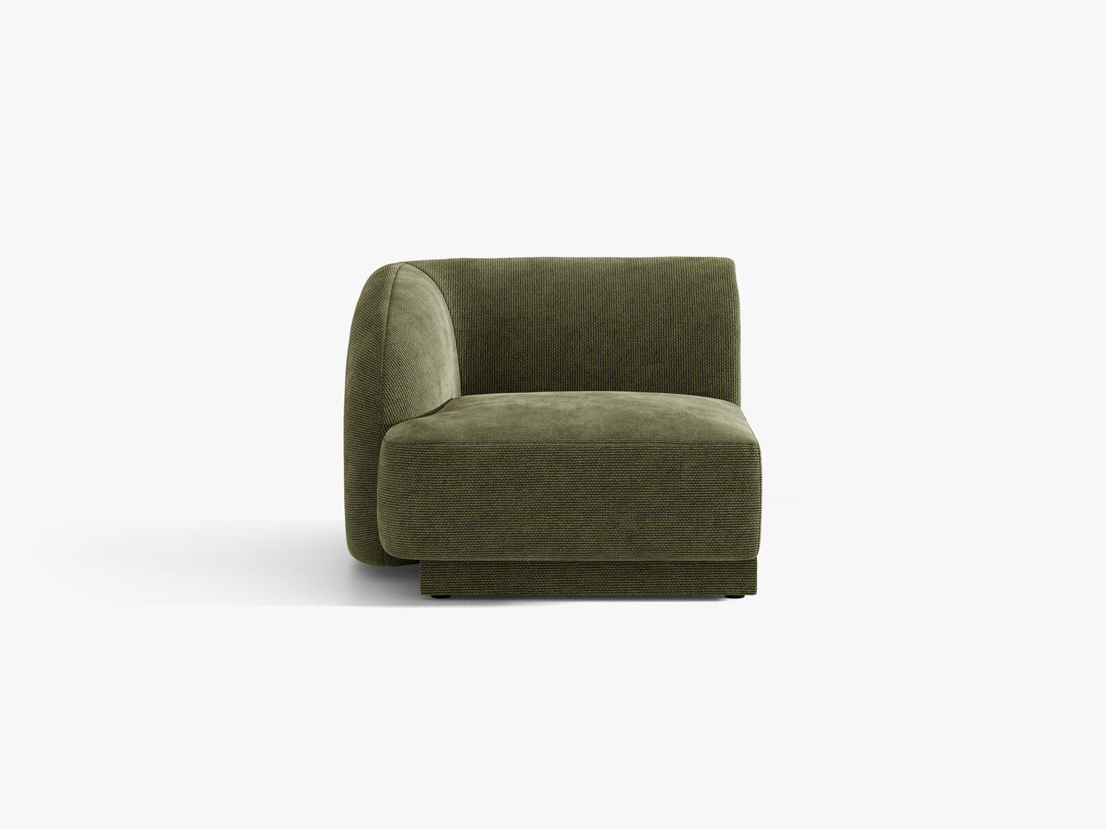 Micadoni Eckmodul Miley 1-Sitzer Chenille Eden Grün Links