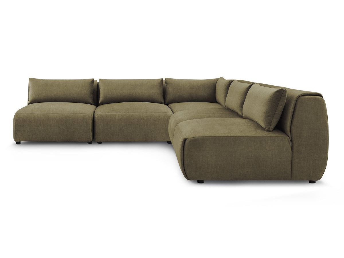 Bobochic Jeanne Ecksofa 299 × 299 cm Samt Grün