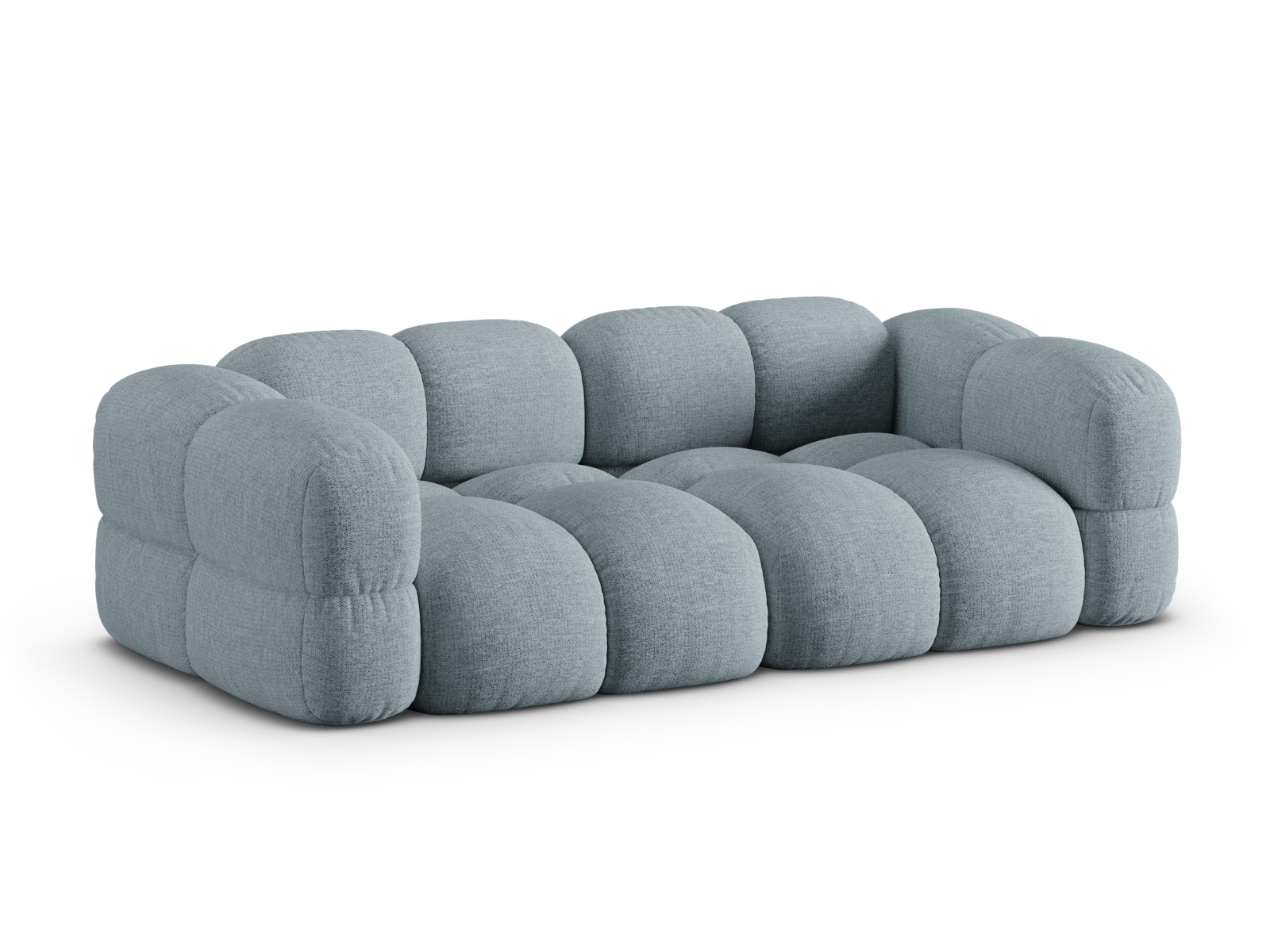 Cosmopolitan Design Sofa Loretto 4-Sitzer Strukturierter Stoff Sorella Pastellblau