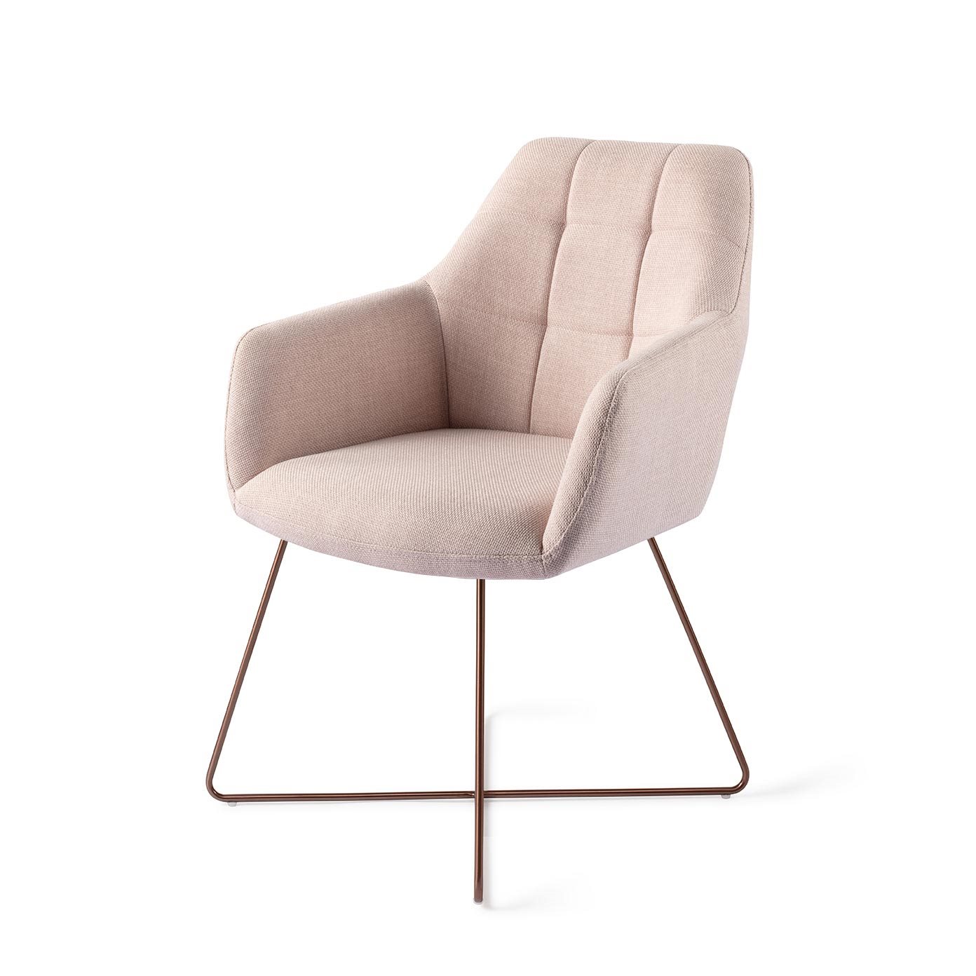 Jesper Home Esszimmerstuhl Noto Petal-Pink Cross Rosa