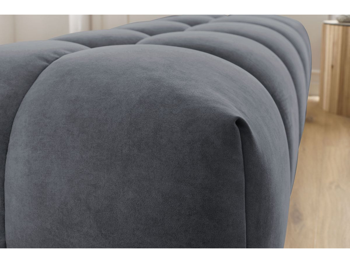Bobochic Mont-blanc Pouf Samt Dunkelgrau