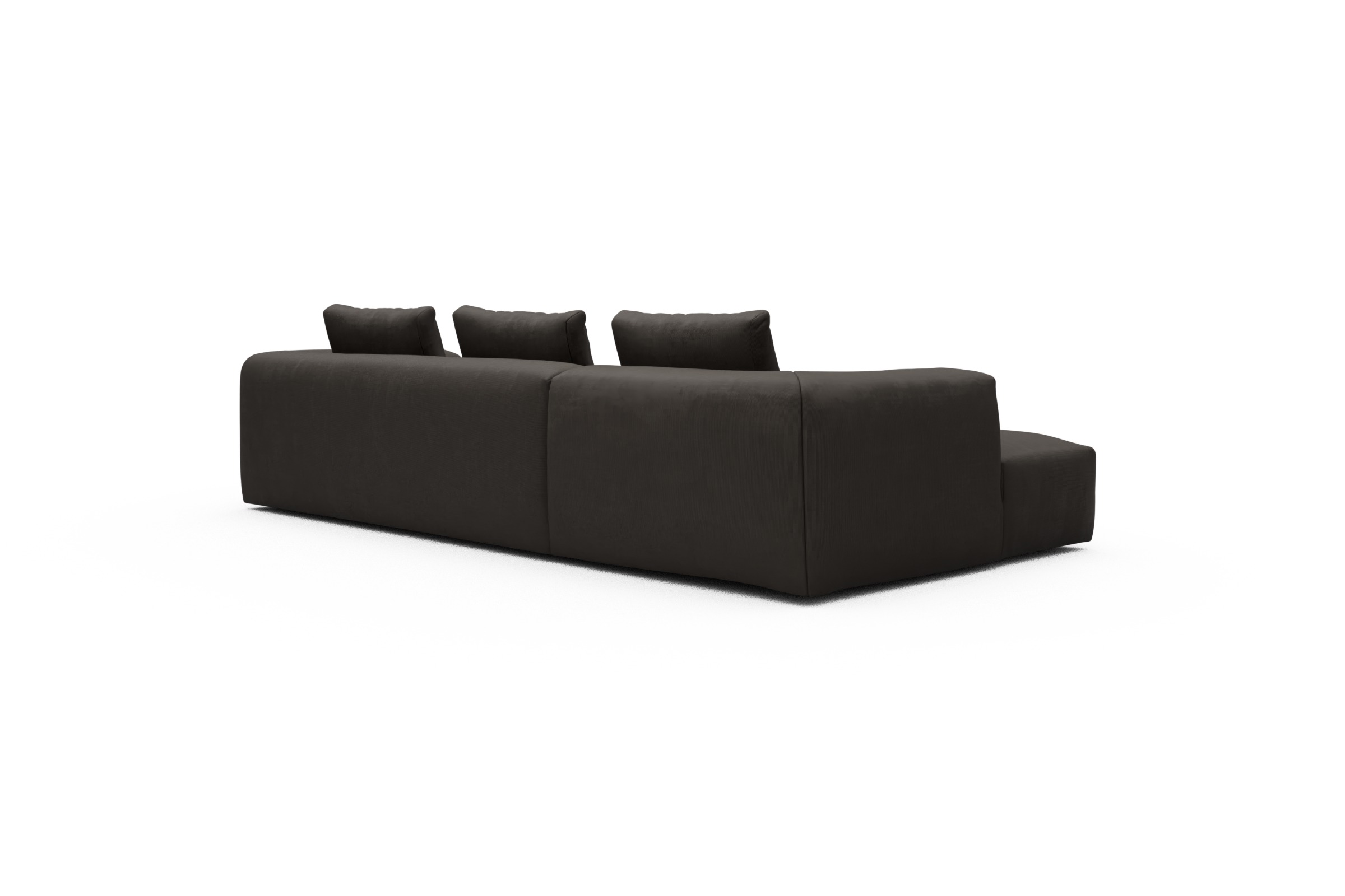 Ecksofa Fred Chaiselongue links mit 2,5-Sitzer Cordufine-Taupe