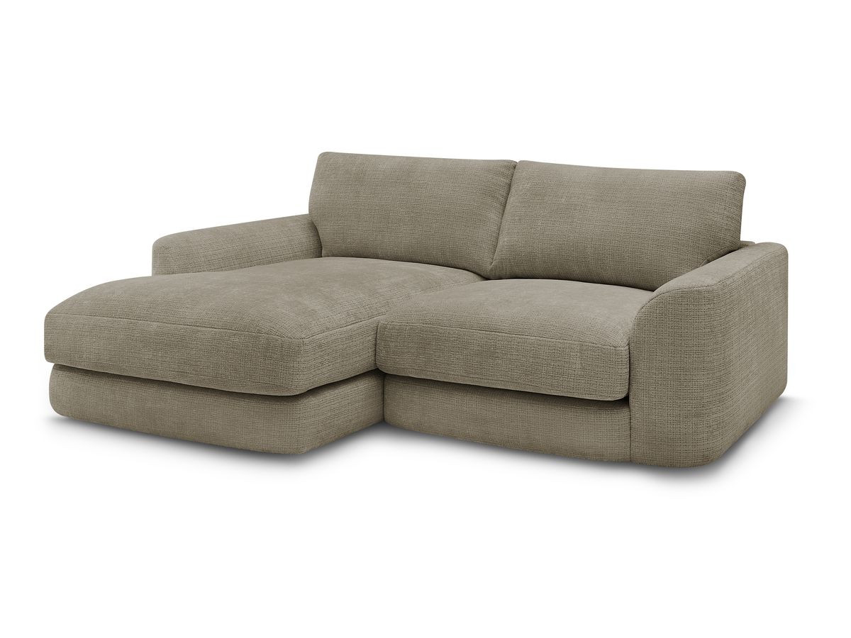 Bobochic Leonore Ecksofa Strukturstoff Taupe Ecke links