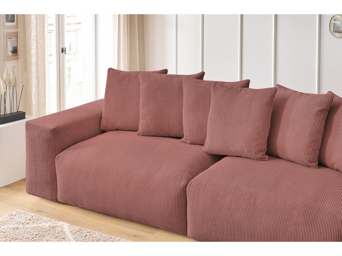 Bobochic Voltaire Sofa 4-Sitzer 320 × 124 cm Cordsamt Rosa