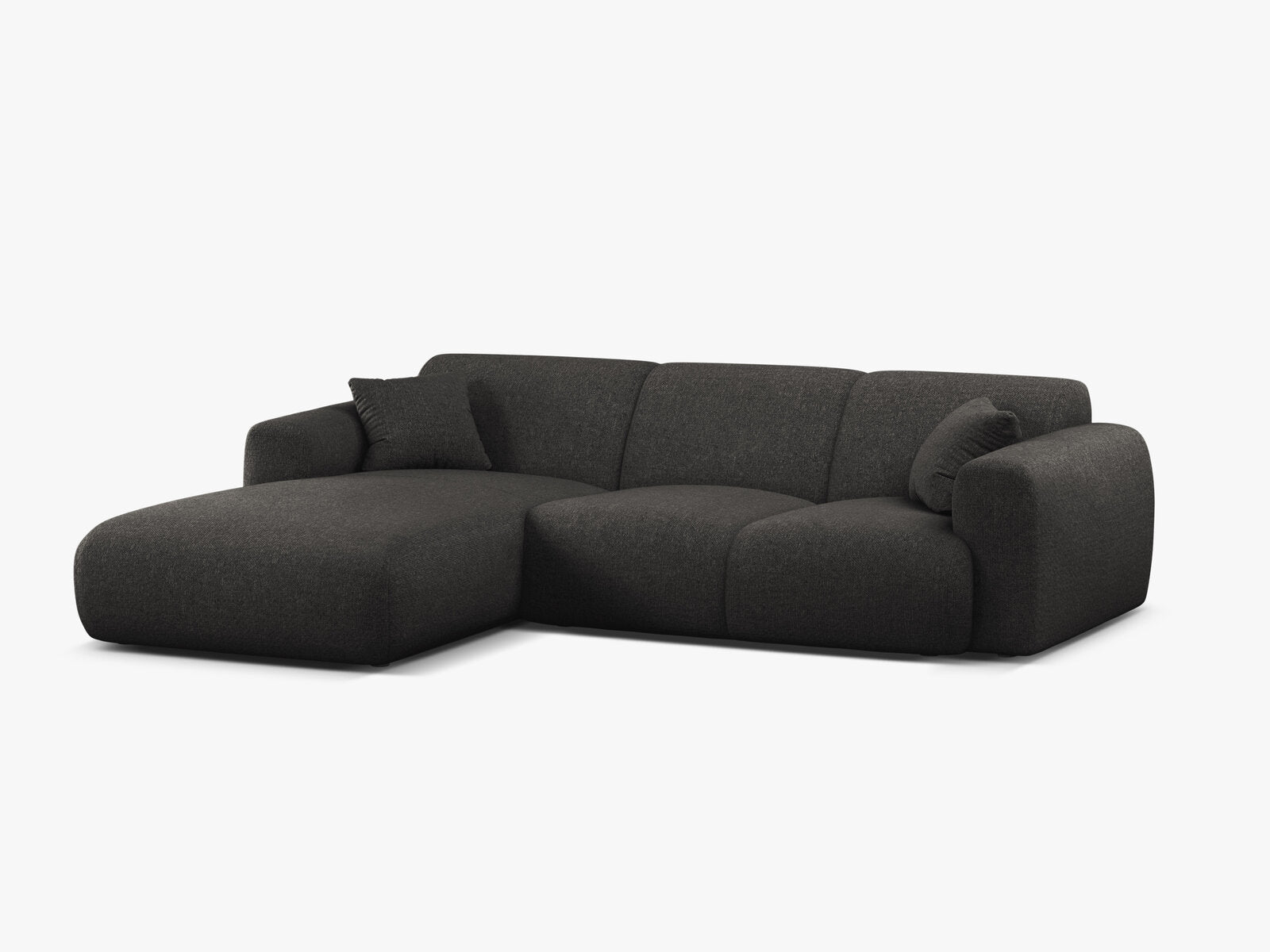 Micadoni Ecksofa Molino 4-Sitzer Links Chenille Eden Anthrazit