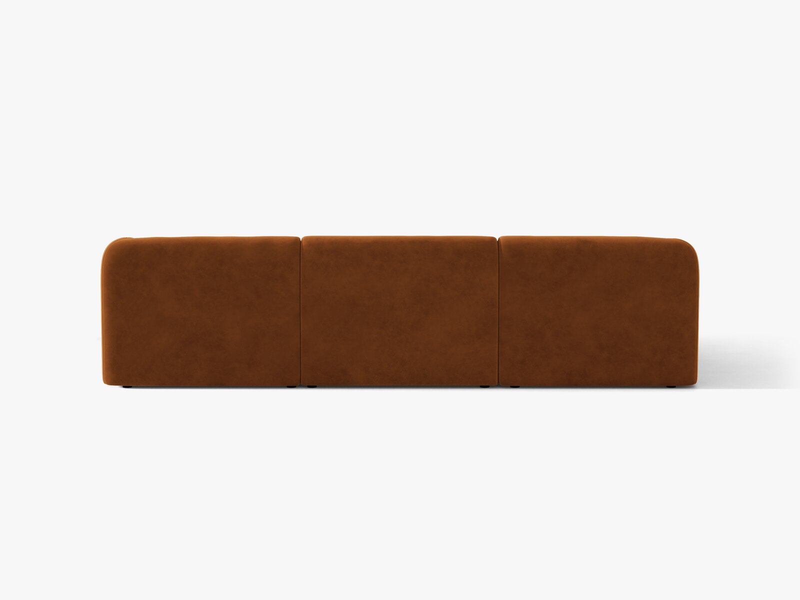 Micadoni Ecksofa Miley 4-Sitzer Links Samt Bluvel Terrakotta