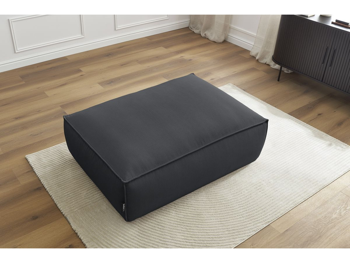 Bobochic Boheme Pouf Cordsamt Schwarz