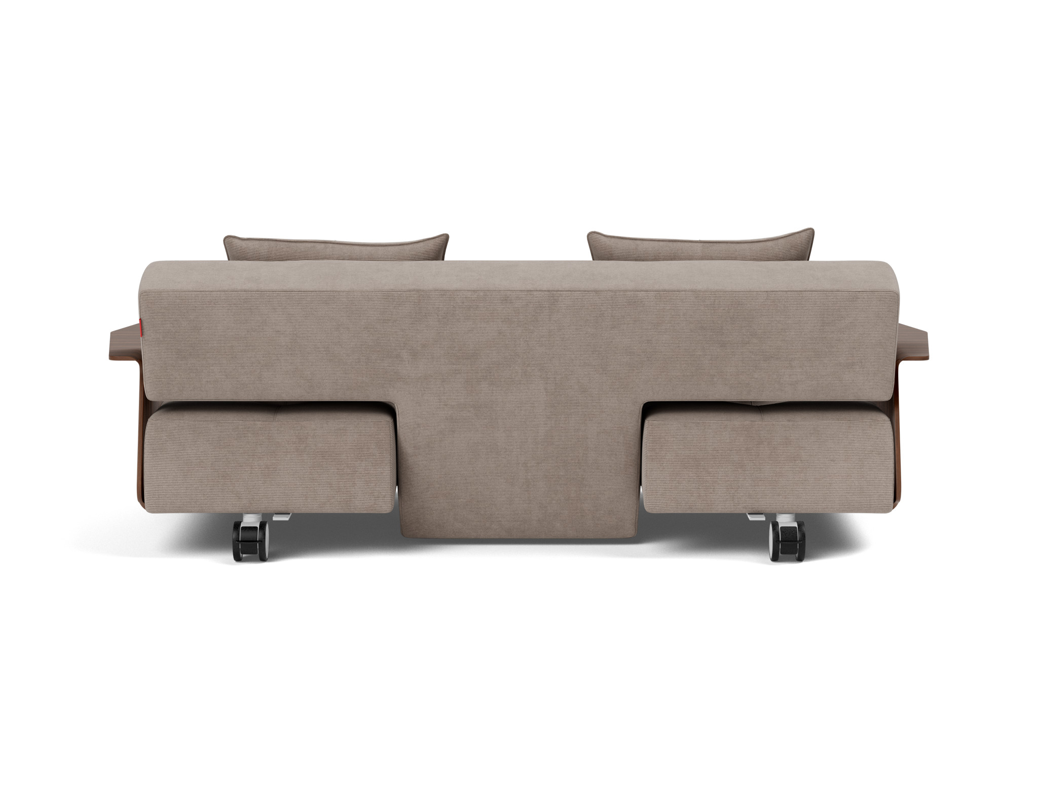 Schlafsofa Long Horn D.E.L. mit Armlehnen Kord Cordufine 318-Beige