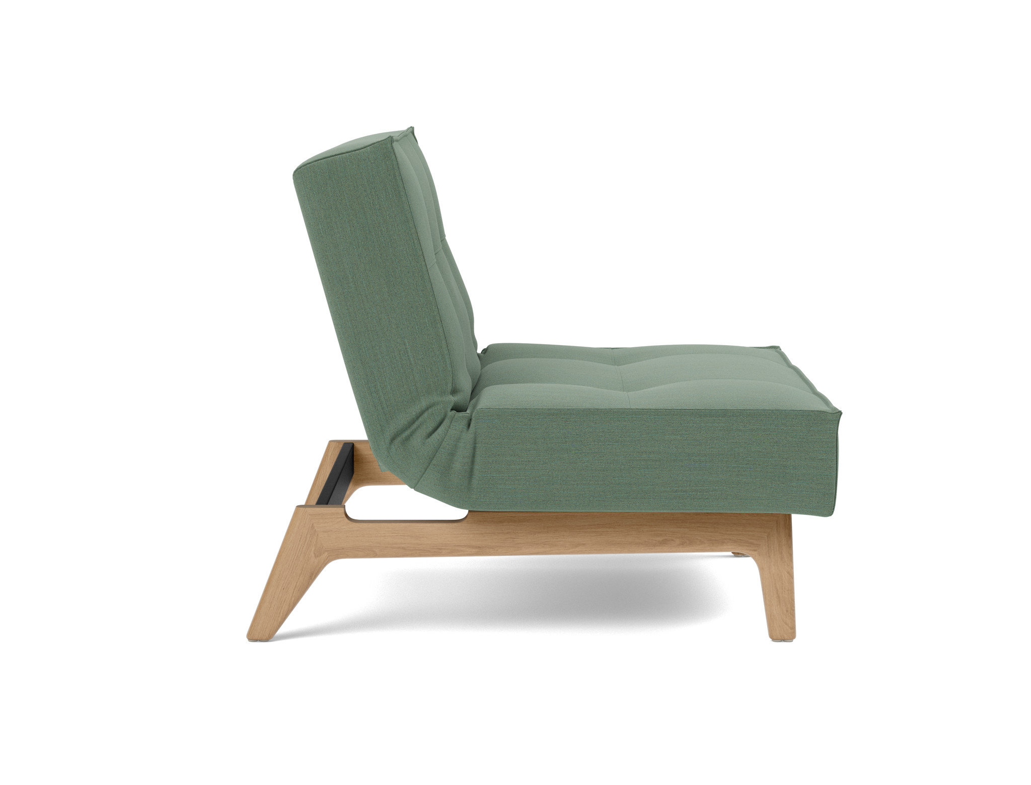 Sessel Splitback Flachgewebe Elegance 518-Green Beine Eiche