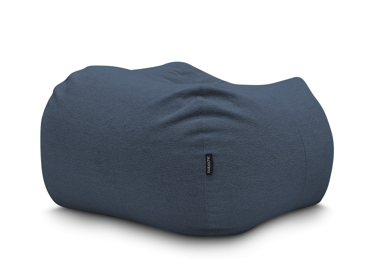 Bobochic Voltaire Pouf 120 × 70 cm Melange-Stoff Dunkelblau