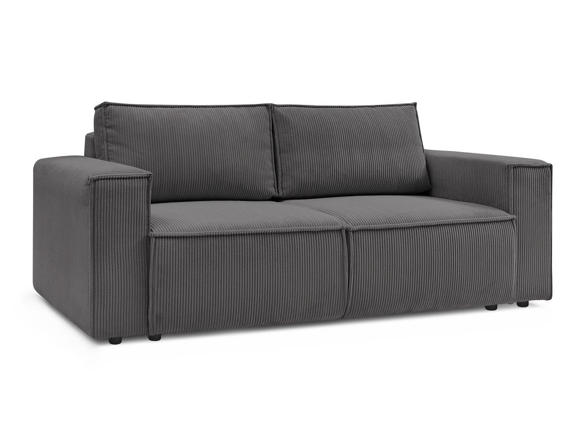Bobochic Nihad Sofa 2-Sitzer Cordsamt Dunkelgrau