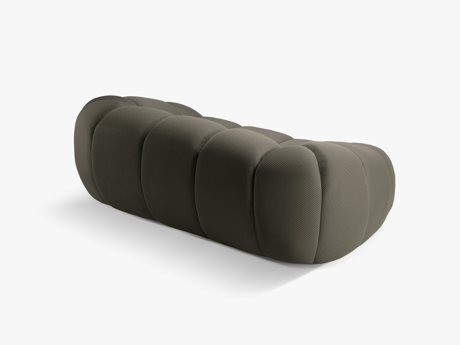 Micadoni Sofa Diana 2-Sitzer 3D-Stoff Stahl