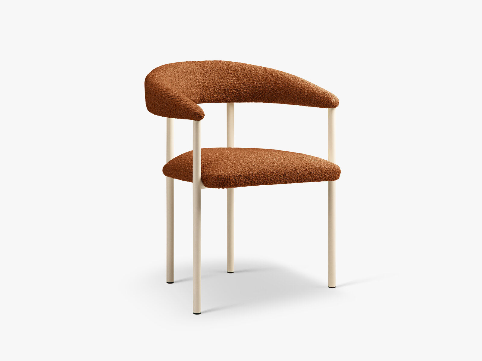 Micadoni Stuhl Lea Boucle Baloo Terrakotta Creme