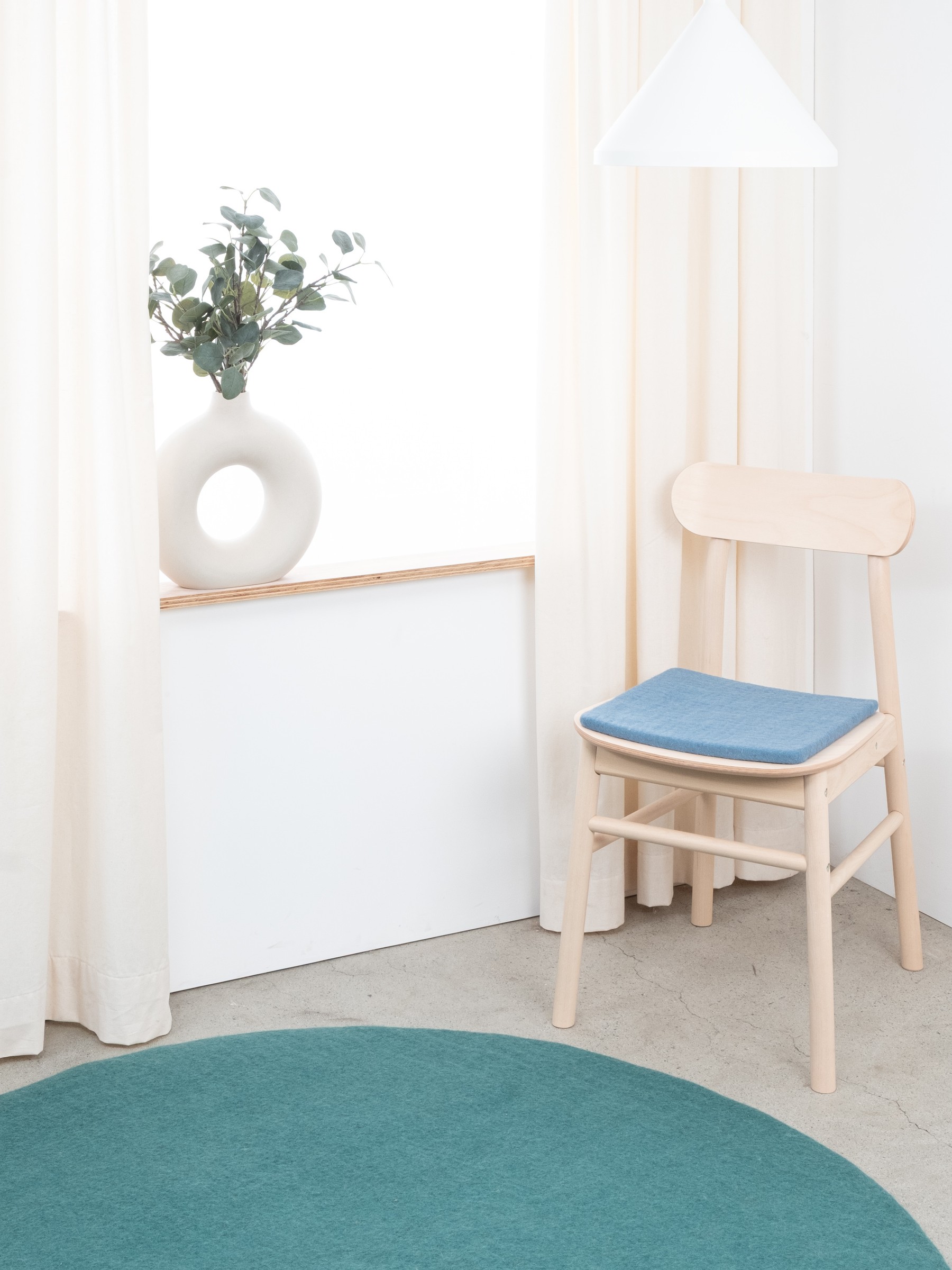 myfelt Nilo Filz-Sitzauflage Blau 36 x 36 cm
