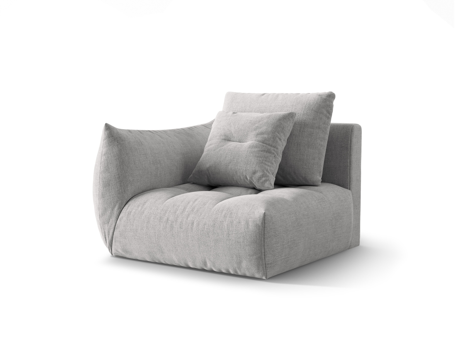 Micadoni Eckmodul Bloom Links Strukturierter Stoff City Silber