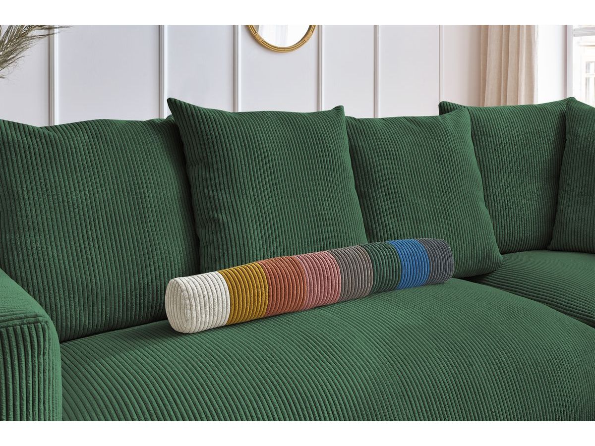 Bobochic Voltaire Ecksofa 268 × 214 cm Cordsamt Grün Ecke rechts