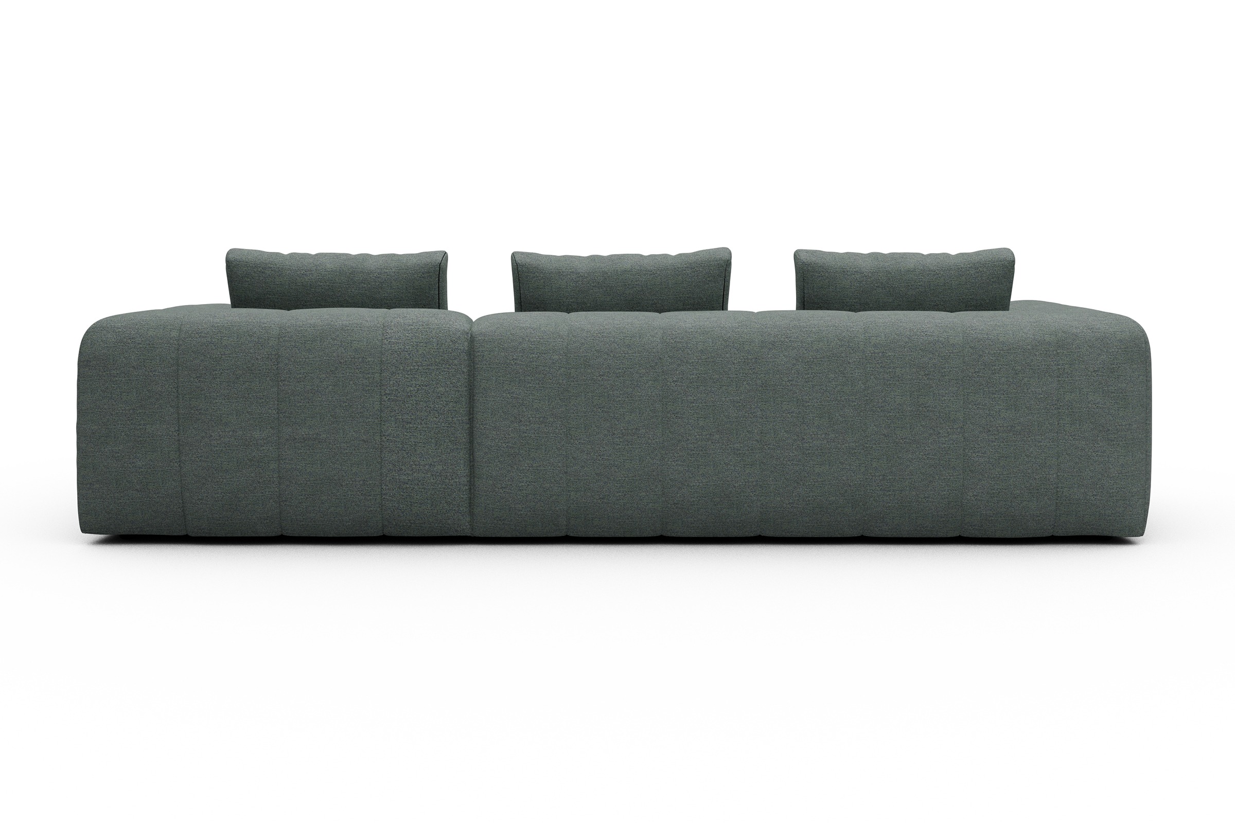 Ecksofa Hugo 2,5-Sitzer Armlehne links mit Chaiselongue Carreno-Ice-Blue
