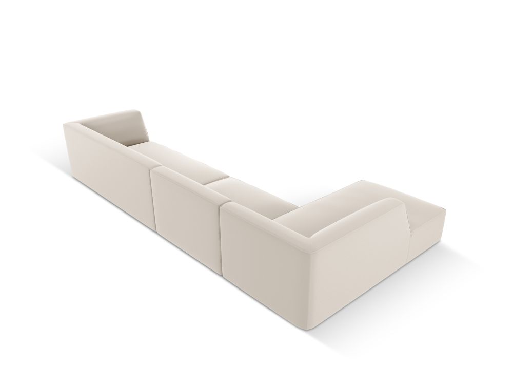 Cosmopolitan Design Ecksofa Siena 5-Sitzer Kunstleder Pacifico Taubengrau Links