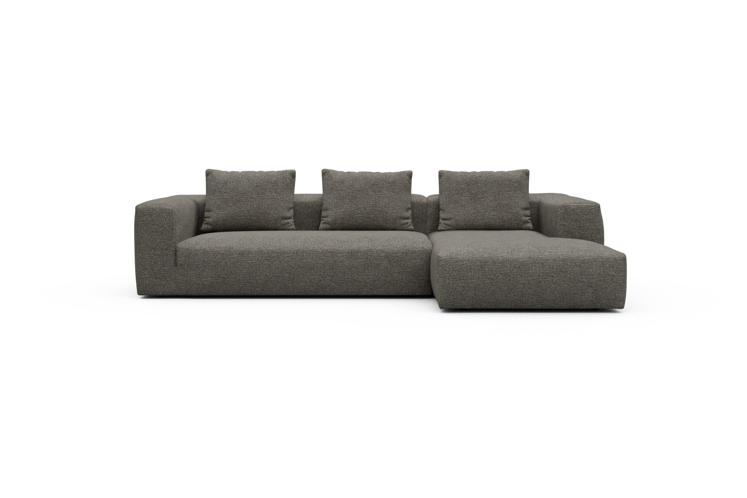 Skandi Home Ecksofa Fred Chaiselongue rechts mit 2,5-Sitzer Carreno-Sepie-Brown moebelfaktor