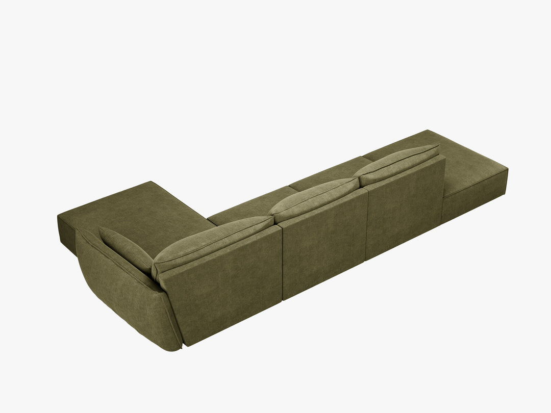 Micadoni Ecksofa Kaelle 5-Sitzer Rechts Chenille Over The Horizon Grün