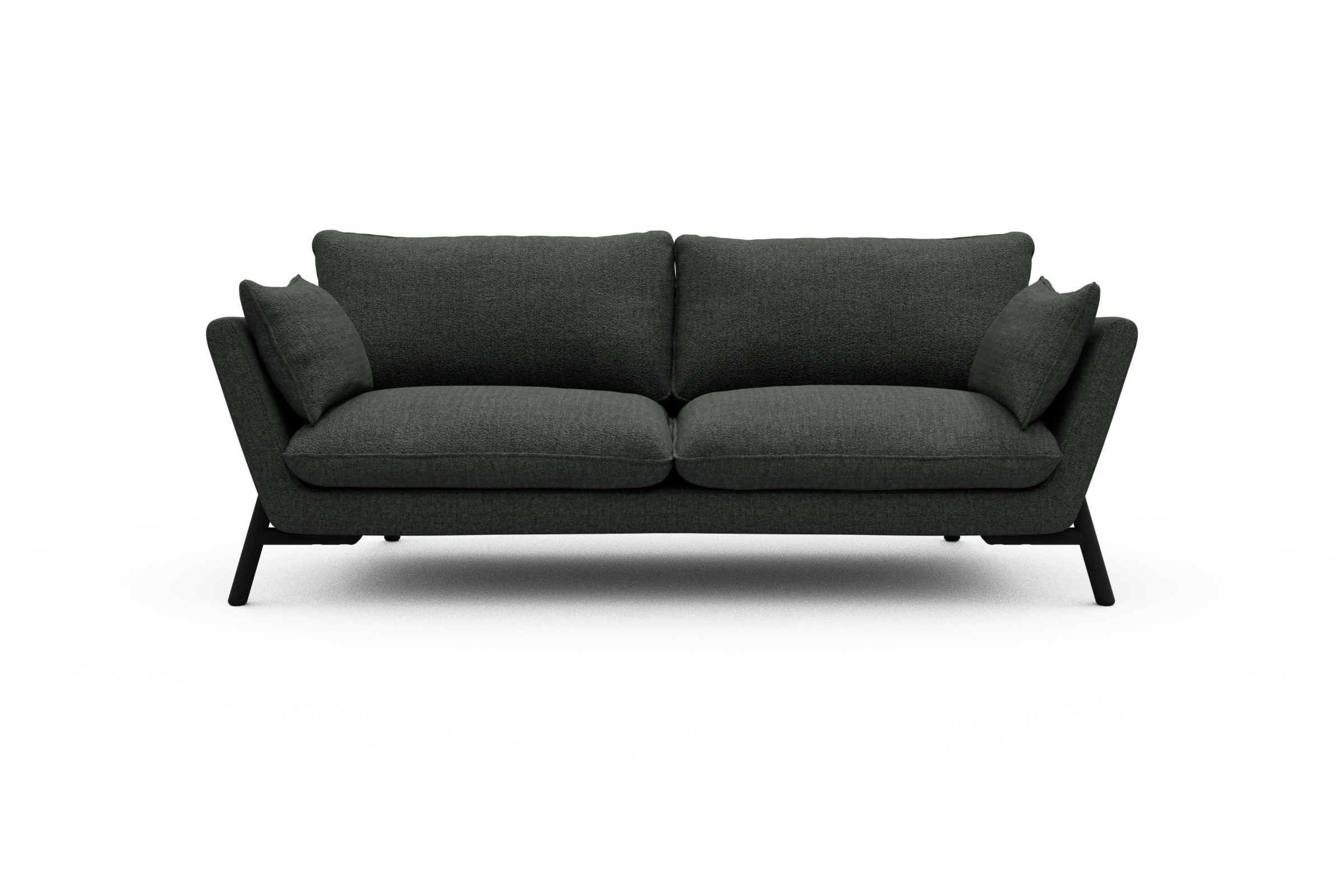 Skandi Home Sofa Emil 3-Sitzer Beinfarbe Eiche Schwarz Aivi-Pine-Green moebelfaktor