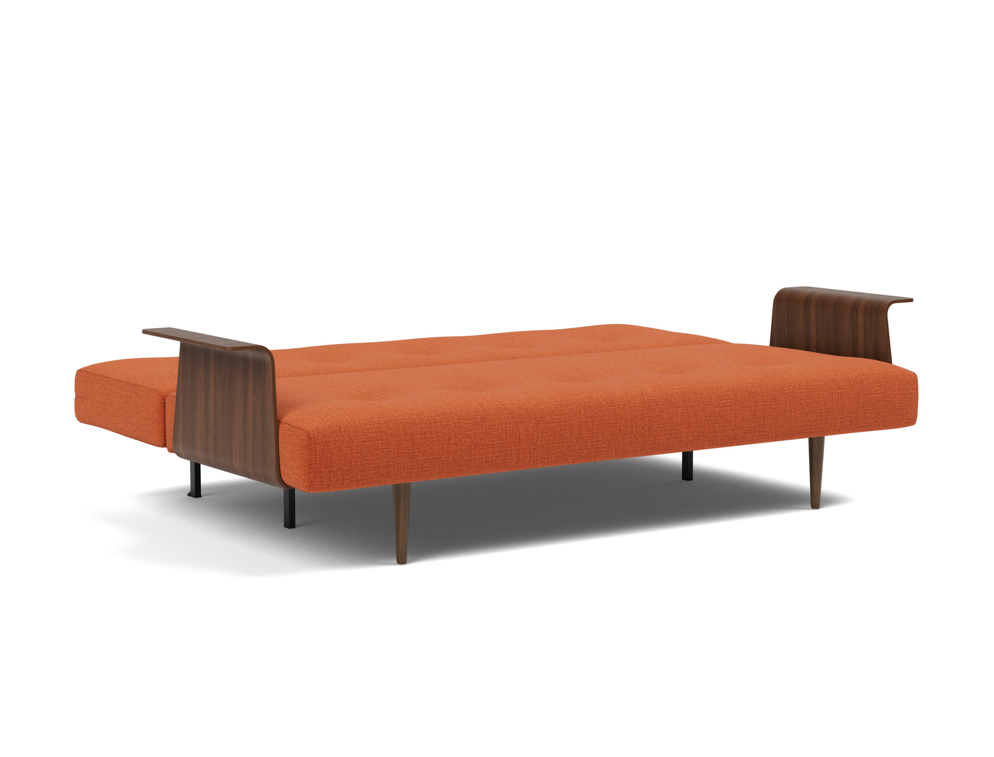 Schlafsofa Recast mit Armlehnen Chenille Esina 412-Rust-Orange