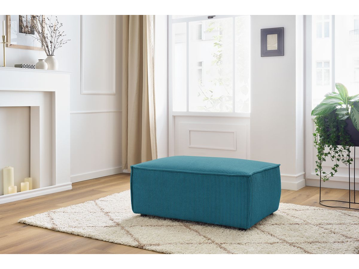 Bobochic Nihad Pouf Cordsamt Dunkelblau