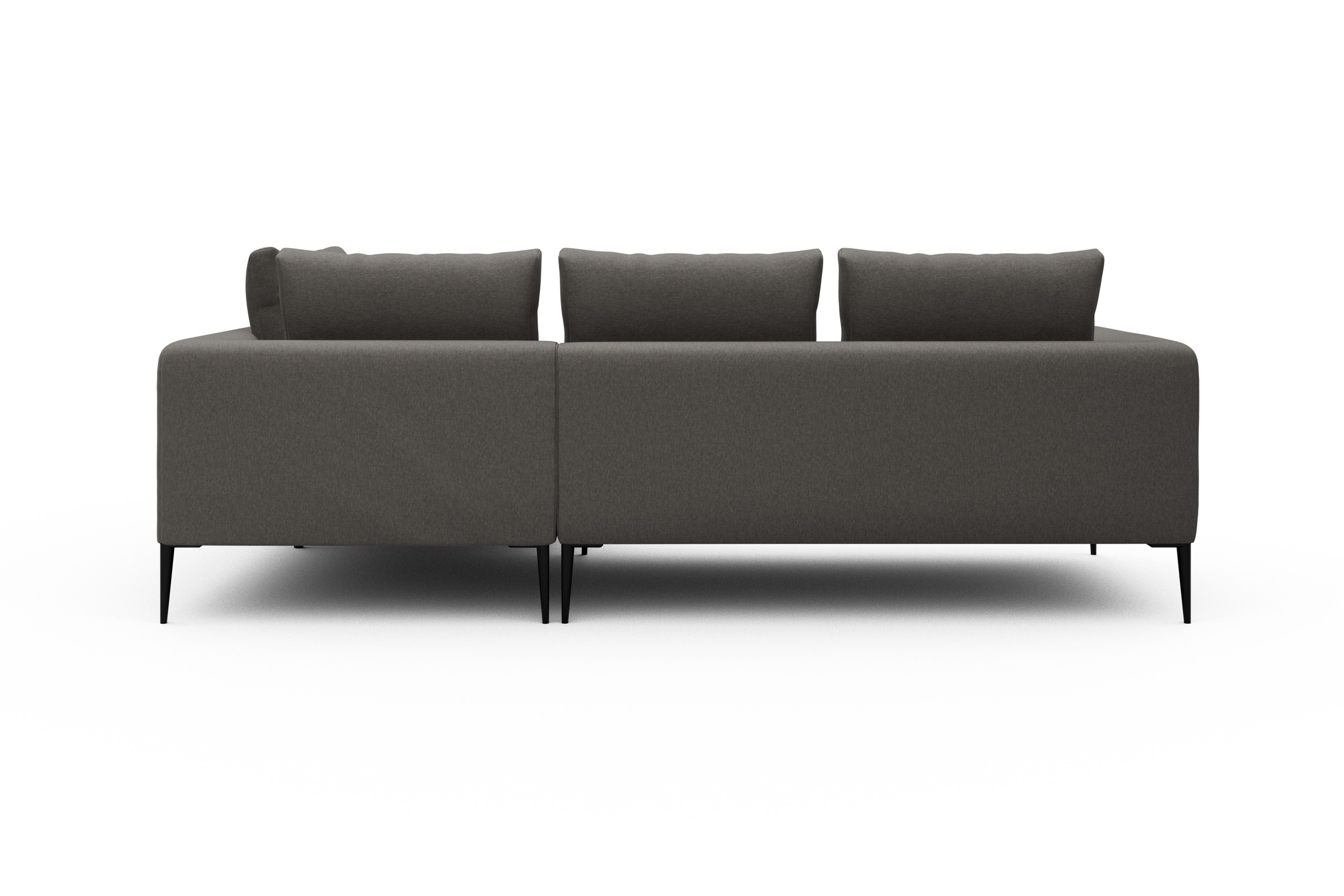 Ecksofa Paul Relax-Ecke rechts mit 2-Sitzer Satya-Taupe