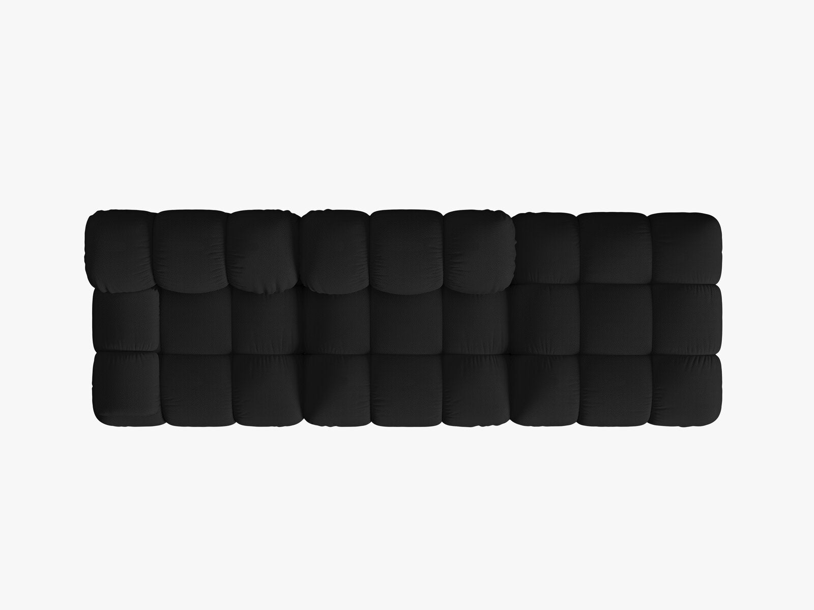 Micadoni Modulares Sofa Bellis 4-Sitzer Rechts 3D-Stoff Sonic Schwarz
