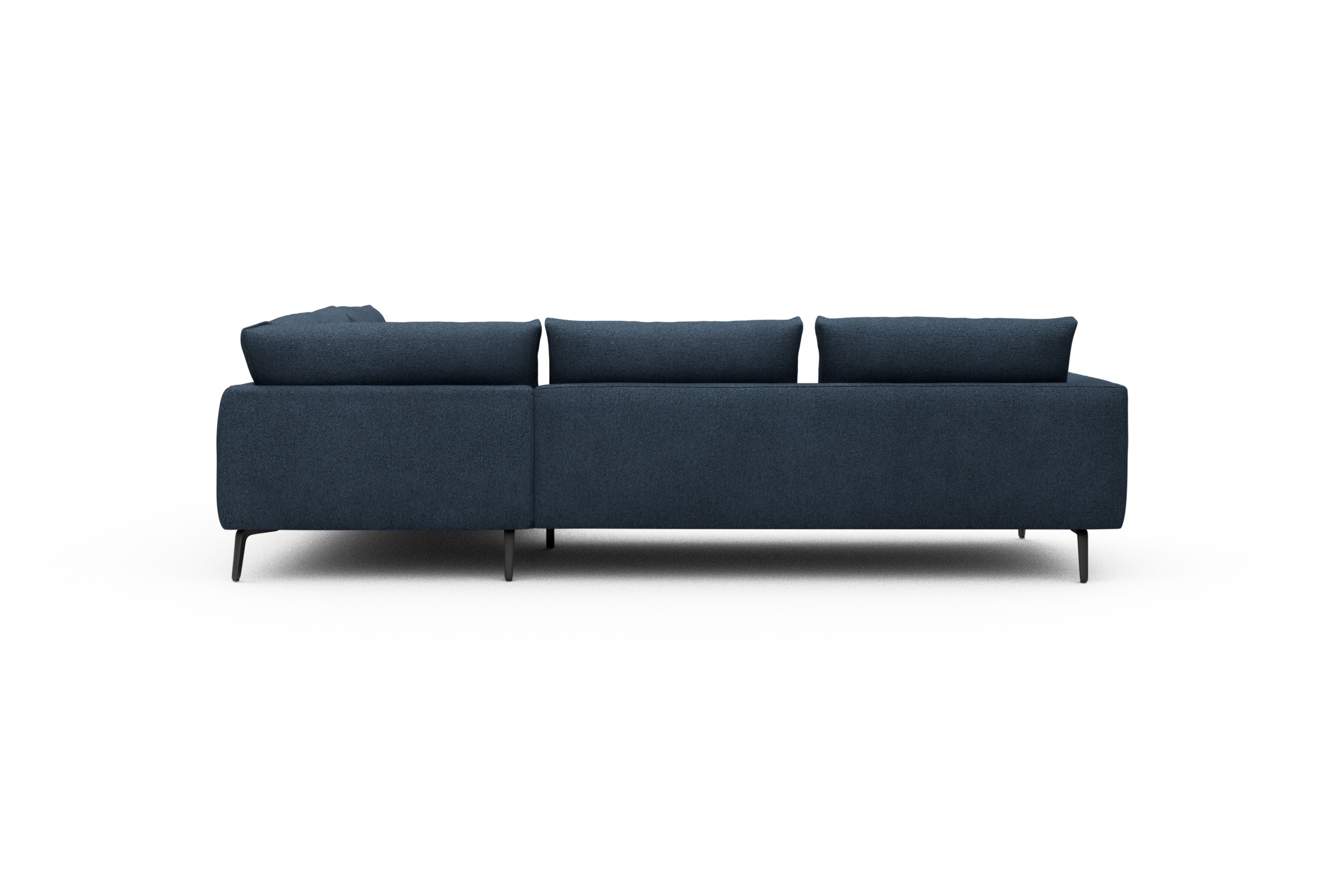 Ecksofa Karl Relax-Ecke rechts mit 2,5-Sitzer Boucle-Blue