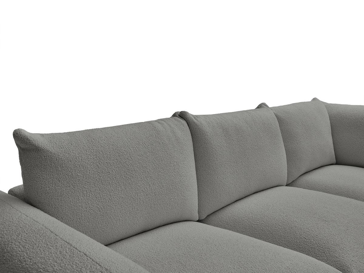 Bobochic Ernest Ecksofa Bouclé-Stoff Dunkelgrau