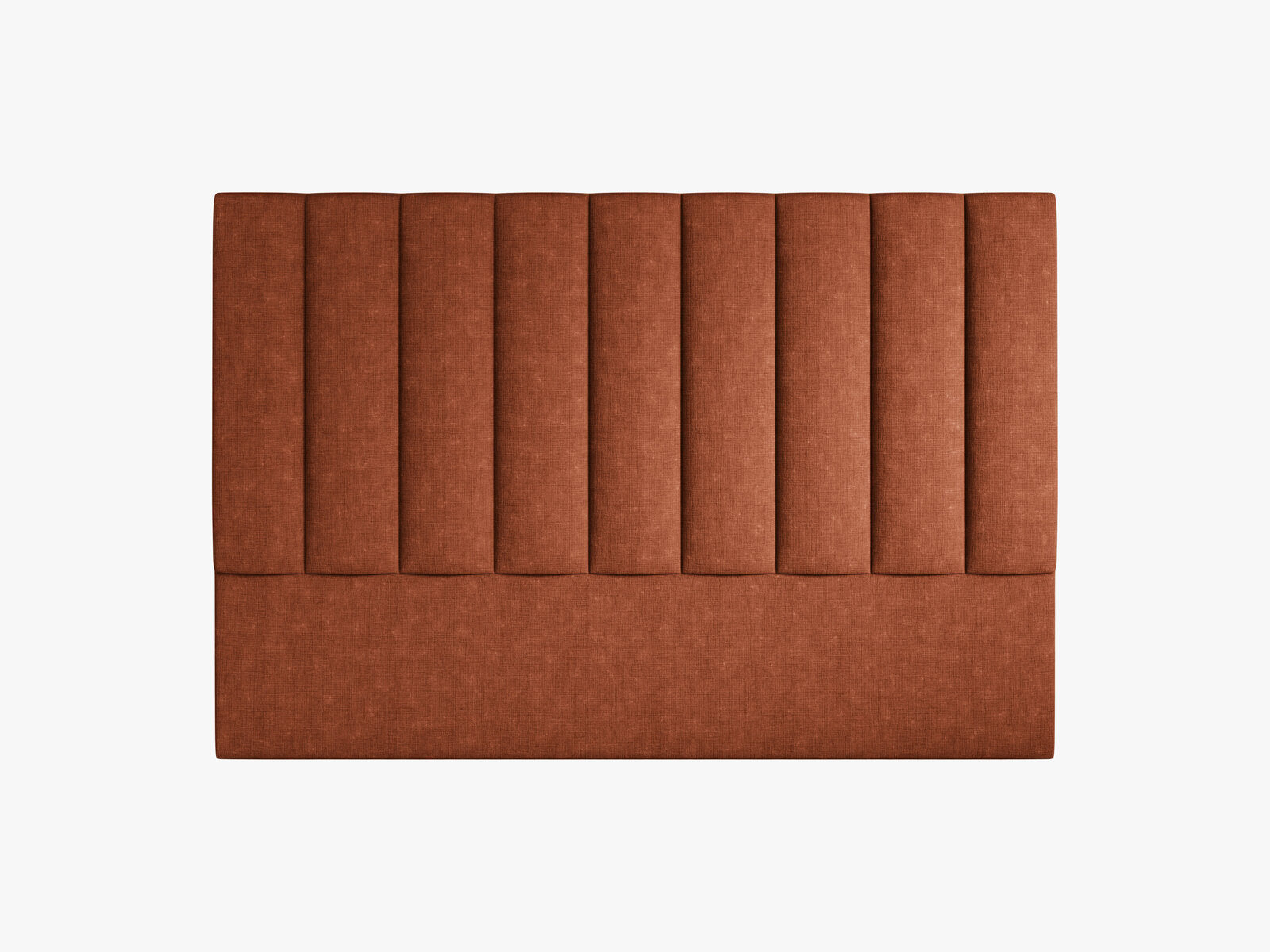 Micadoni Marl Samtiger Kopfteil 140 cm (H 120 cm) Strukturierter Stoff Liberty Ziegel 180x120